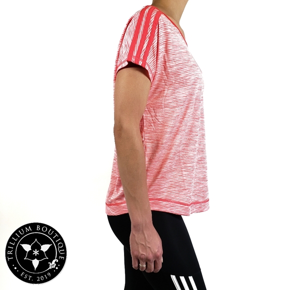 Adidas Climalite Women's Striped Tee (NWT) - Picture 3 of 5